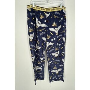Harry Potter Pajama Pant Womens XL 16-18 Hogwarts Owl Wizarding World Whimsigoth